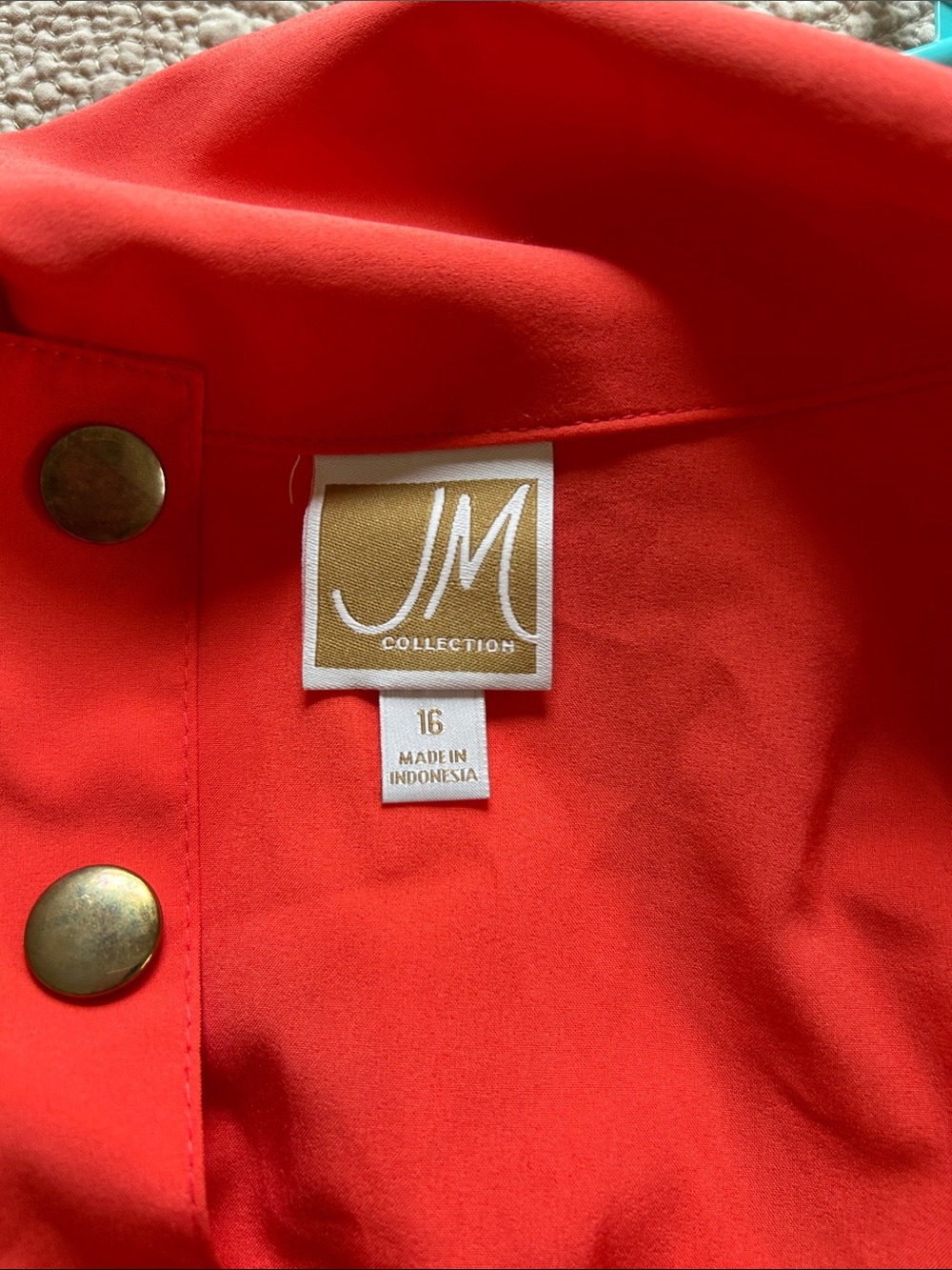JM Collection Coral Utility Jacket with Gold Hardware size 16 - Picture 5 of 5